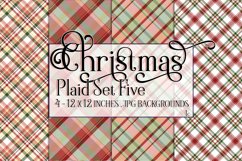 Christmas Background, 12x12 Christmas Plaid Papers, Five Product Image 1