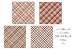 Christmas Background, 12x12 Christmas Plaid Papers, Five Product Image 2
