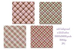 Christmas Background, 12x12 Christmas Plaid Papers, Five Product Image 2
