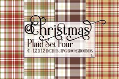 Christmas Background, 12x12 Christmas Plaid Papers, Four Product Image 1