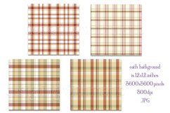 Christmas Background, 12x12 Christmas Plaid Papers, Four Product Image 2
