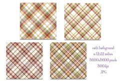 Christmas Background, 12x12 Christmas Plaid Papers, Four Product Image 2