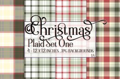 Christmas Background, 12x12 Christmas Plaid Papers, One Product Image 1