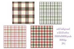 Christmas Background, 12x12 Christmas Plaid Papers, One Product Image 2