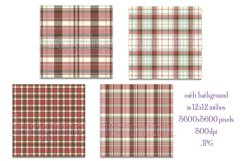 Christmas Background, 12x12 Christmas Plaid Papers, One Product Image 2