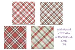 Christmas Background, 12x12 Christmas Plaid Papers, One Product Image 2