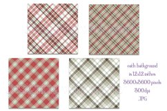 Christmas Background, 12x12 Christmas Plaid Papers, One Product Image 2