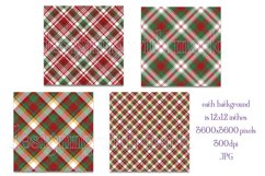 Christmas Background, 12x12 Christmas Plaid Papers, Seven Product Image 2