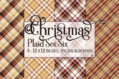 Christmas Background, 12x12 Christmas Plaid Papers, Six Product Image 1