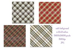 Christmas Background, 12x12 Christmas Plaid Papers, Two Product Image 2