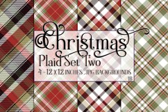 Christmas Background, 12x12 Christmas Plaid Papers, Two Product Image 1