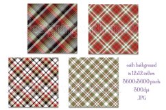 Christmas Background, 12x12 Christmas Plaid Papers, Two Product Image 2