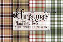 Christmas Background, 12x12 Christmas Plaid Papers, Two Product Image 1