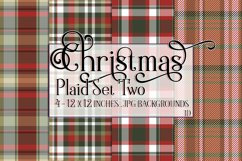 Christmas Background, 12x12 Christmas Plaid Papers, Two Product Image 1