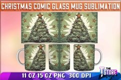 Christmas Comic Mug Sublimation | 11 oz 15 oz Mug Design Product Image 1