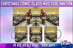 Christmas Comic Mug Sublimation | 11 oz 15 oz Mug Design Product Image 1