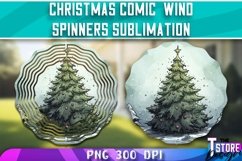 Christmas Comic Wind Spinners Sublimation | PNG Design Product Image 3