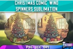 Christmas Comic Wind Spinners Sublimation | PNG Design Product Image 5