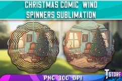 Christmas Comic Wind Spinners Sublimation | PNG Design Product Image 6
