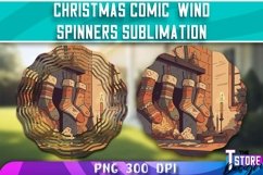 Christmas Comic Wind Spinners Sublimation | PNG Design Product Image 7
