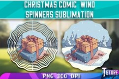Christmas Comic Wind Spinners Sublimation | PNG Design Product Image 2