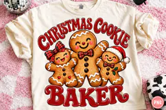 Christmas Gingerbread Family PNG |Christmas Cookie Baker Png Product Image 1