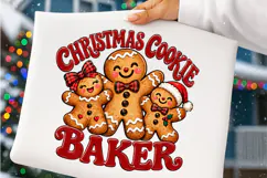Christmas Gingerbread Family PNG |Christmas Cookie Baker Png Product Image 3