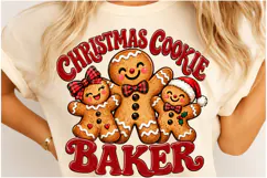 Christmas Gingerbread Family PNG |Christmas Cookie Baker Png Product Image 4