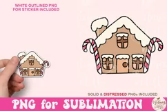 Christmas Cookie House Png, Gingerbread House Png Product Image 1