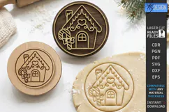 Christmas Cookie Stamp Laser Cut | Holiday Baking Press Product Image 1