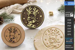 Christmas Cookie Stamp Laser Cut | Holiday Baking Press Product Image 1