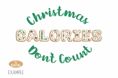 Christmas Cookie alphabet white icing holly - 26 PNG letters Product Image 3