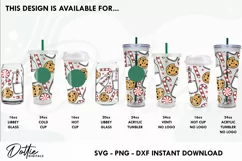 Christmas Milk n Cookies Starbucks Wrap SVG | 24oz Cold Cup Product Image 3