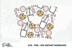 Milk And Cookies Wrap SVG | 24oz Starbucks Acrylic Tumbler Product Image 2