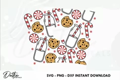 Milk N Cookies Wrap SVG | 24oz Starbucks Acrylic Tumbler Product Image 2
