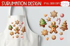 Christmas cookies PNG for sublimation | Gingerbread cookies Product Image 1