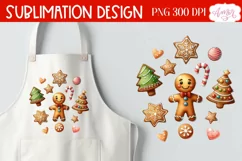 Christmas cookies PNG for sublimation | Gingerbread cookies Product Image 1