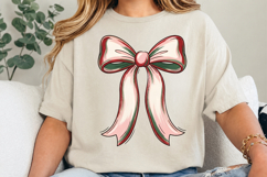 Christmas Coquette Bow Png, Retro Christmas Shirt Png Product Image 3
