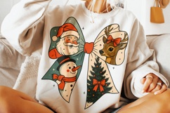 Christmas Coquette Bow PNG, Merry Christmas PNG, Santa PNG Product Image 1