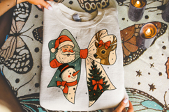 Christmas Coquette Bow PNG, Merry Christmas PNG, Santa PNG Product Image 3