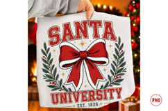 Christmas Coquette Santa Bow PNG Product Image 1