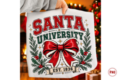 Christmas Coquette Santa Bow PNG Product Image 1