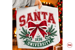 Christmas Coquette Santa Bow PNG Product Image 1