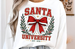 Christmas Coquette Santa Bow PNG Product Image 2