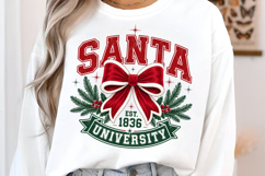 Christmas Coquette Santa Bow PNG Product Image 2