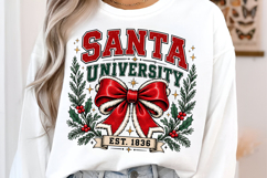 Christmas Coquette Santa Bow PNG Product Image 2
