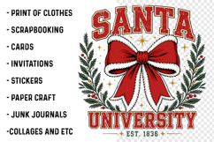 Christmas Coquette Santa Bow PNG Product Image 3