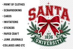 Christmas Coquette Santa Bow PNG Product Image 3