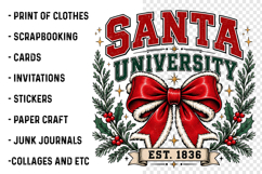 Christmas Coquette Santa Bow PNG Product Image 3