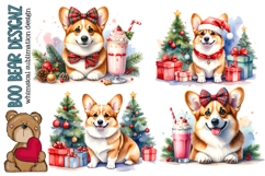 Christmas Corgi Clipart Product Image 1